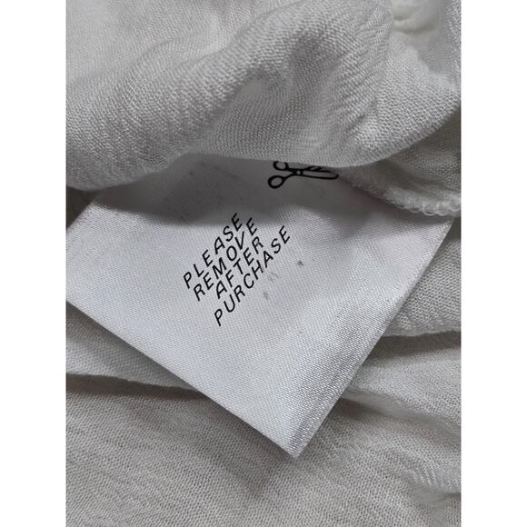 Simply Vera Wang Womens Sz Small White Black Long Sleeve Top Shirt Blouse Floral - Picture 10 of 10